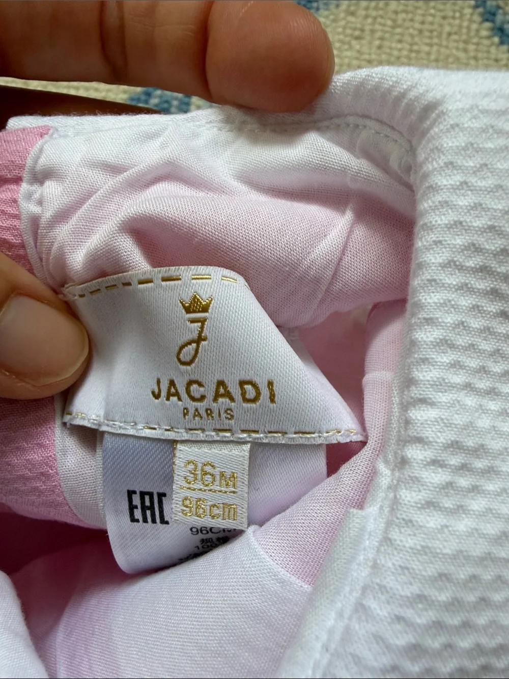 Jacadi Pink Two-Piece Girls Matching Set - Textured Top & Shorts